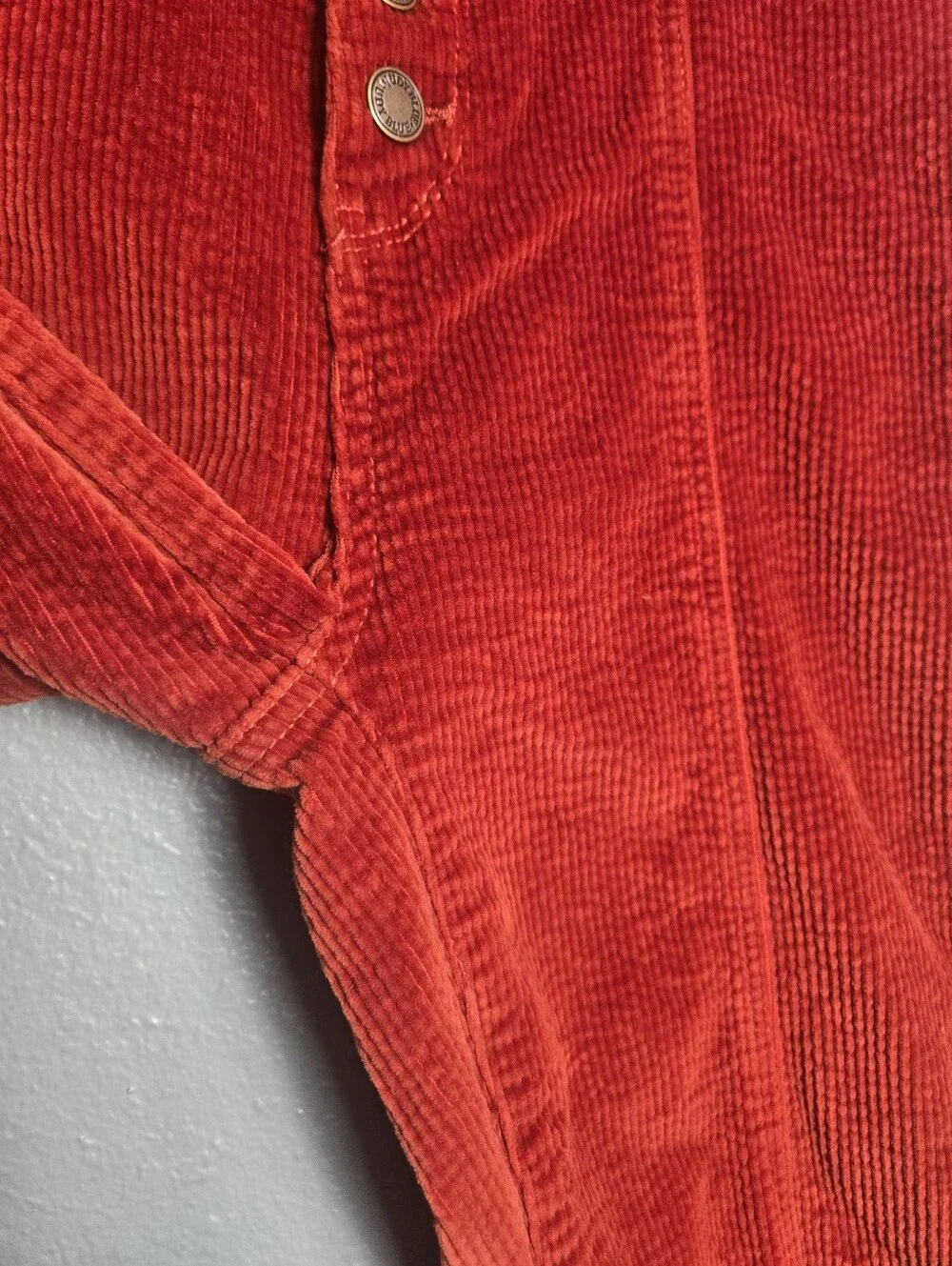 Judy Blue Ankle Straight Corduroy Red Orange Jeans Size 15/32
